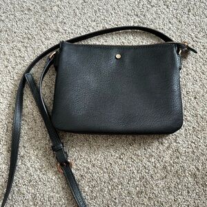 Lauren Conrad Black Leather Crossbody Bag